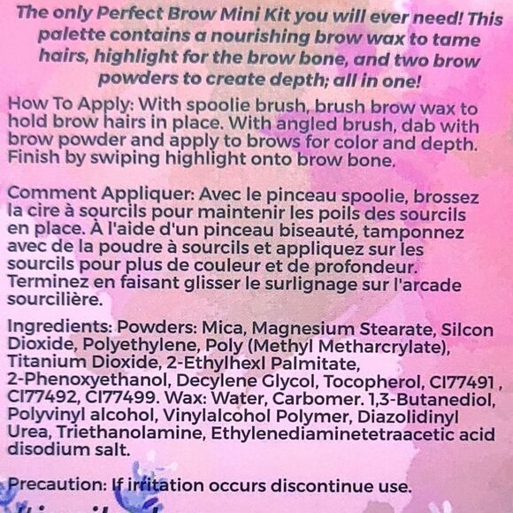 Perfect Brow All-In-One Eyebrow Mini Kit | Brow Wax Highlight Brown Powder New - Picture 7 of 8